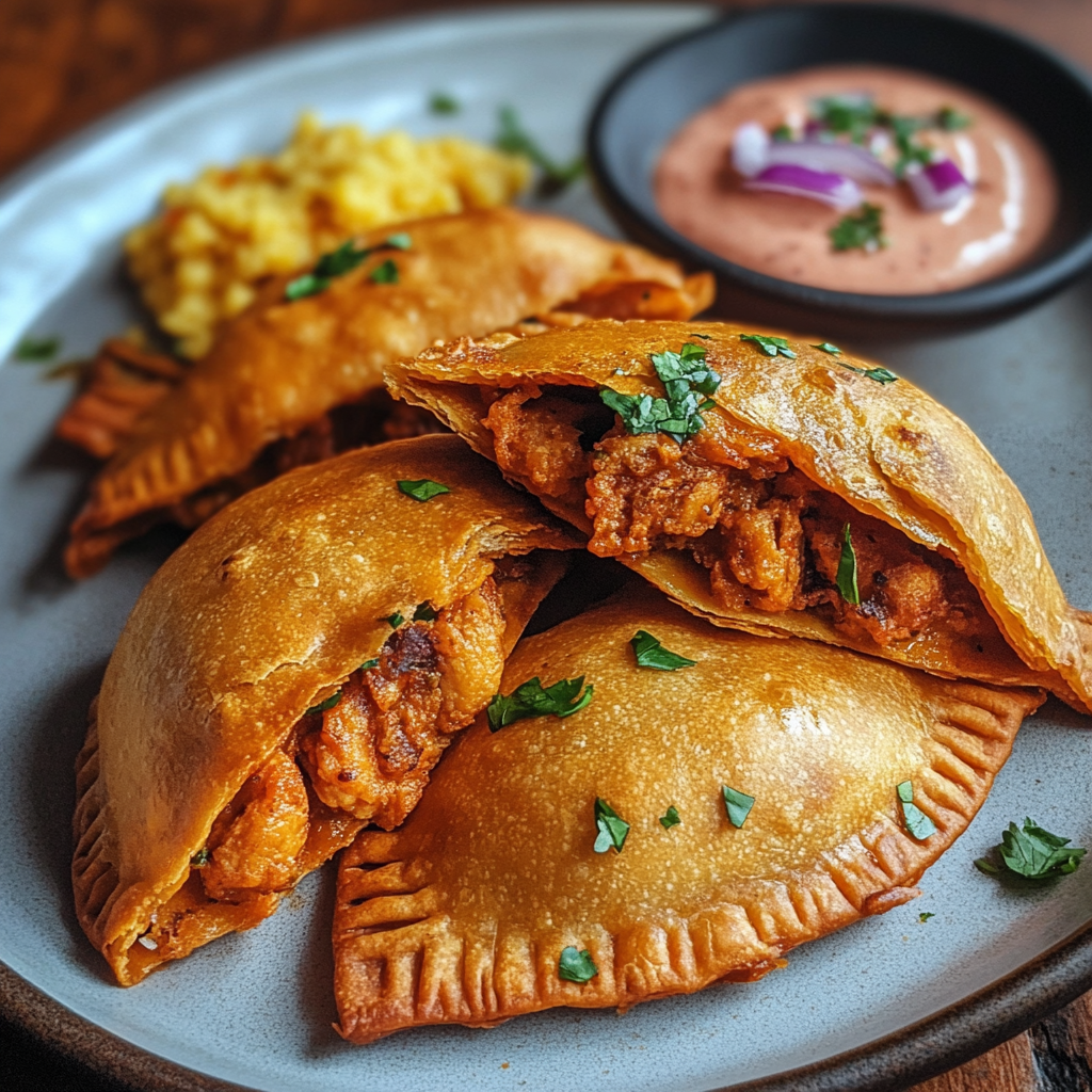 P1 Chicken Tinga Empanadas With Polenta & Chipotle Mayo - Image 1